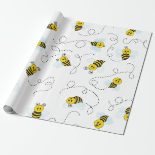 Bumblebee Flying Yellow Black Bumble Bee ラッピングペーパー