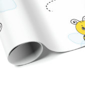 Bumblebee Flying Yellow Black Bumble Bee ラッピングペーパー (ロールコーナー)