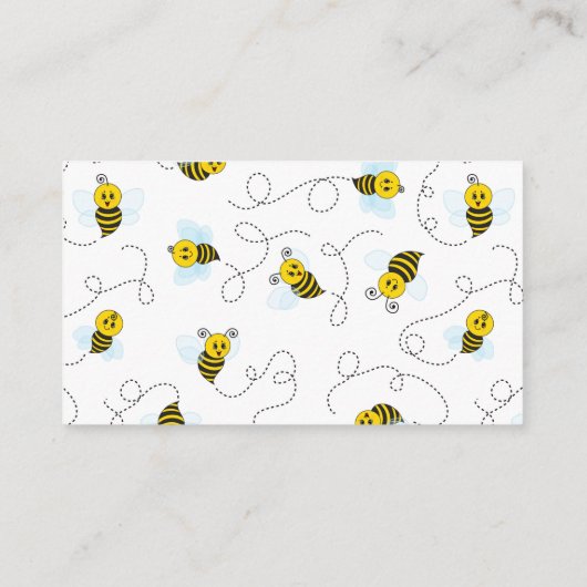 Bumblebee Flying Yellow Black Bumble Bee 名刺 (裏面)