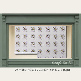 Bumblebee & Lilac Floral Nursery Peel & Stick 壁紙