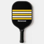 Bumblebee Nostalgic Across Striping with Name ピックルボールラケット (裏面)