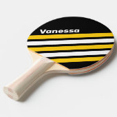 Bumblebee Nostalgic Angled Striping with Name 卓球ラケット (正面アングル)