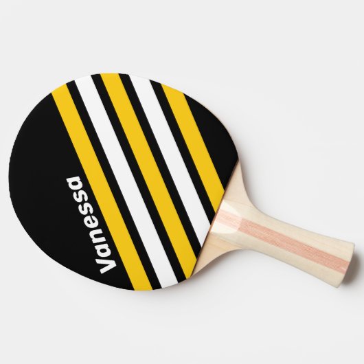 Bumblebee Nostalgic Angled Striping with Name 卓球ラケット (横)