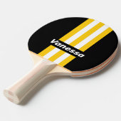 Bumblebee Nostalgic Pin Stripes with Name 卓球ラケット (正面アングル)