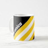 Bumblebee Nostalgic Stripes with Name コーヒーマグカップ (正面左)