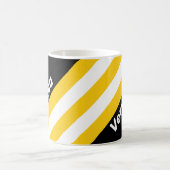 Bumblebee Nostalgic Stripes with Name コーヒーマグカップ (中央)