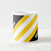 Bumblebee Nostalgic Stripes with Name ジャンボコーヒーマグカップ (正面)