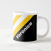 Bumblebee Nostalgic Stripes with Name ジャンボコーヒーマグカップ (右)