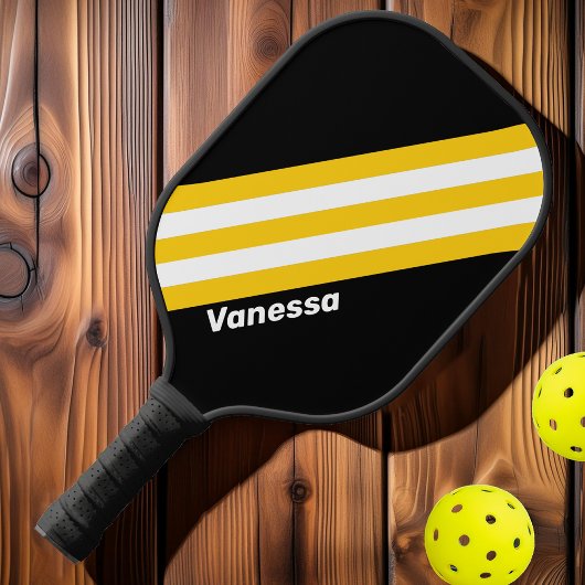 Bumblebee Nostalgic Stripes with Name ピックルボールラケット