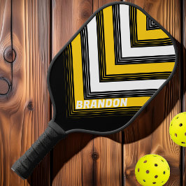 Bumblebee Nostalgic Vintage Chevron Fade with Name ピックルボールラケット