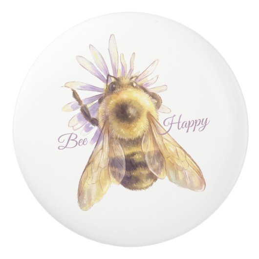 Bumblebee Nursery Knob | Nature Drawer Pull セラミックノブ (正面)