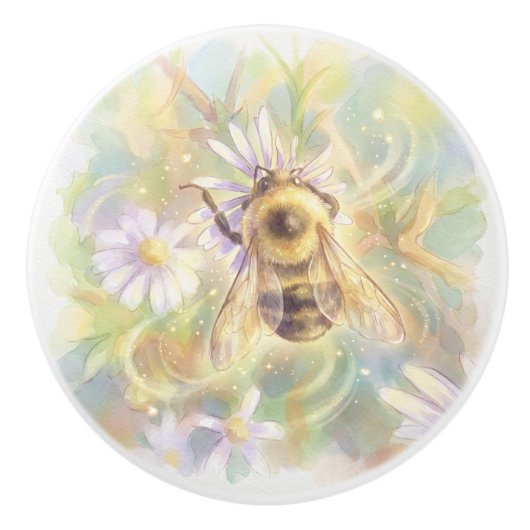 Bumblebee Nursery Knob | Nature Drawer Pull セラミックノブ (正面)