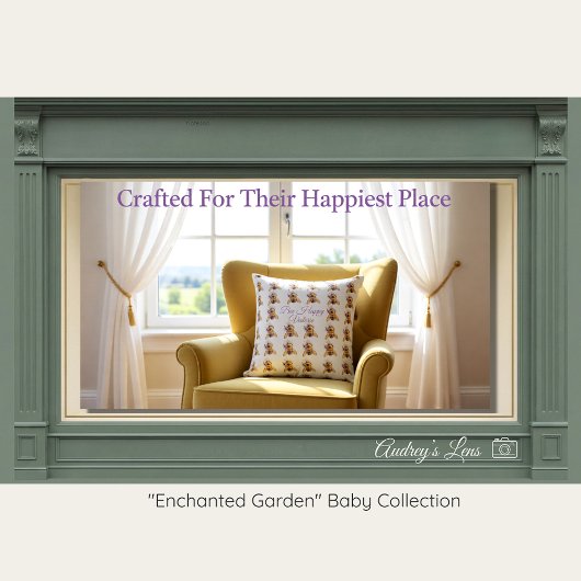 Bumblebee Nursery Pillow | Whimsical Garden クッション