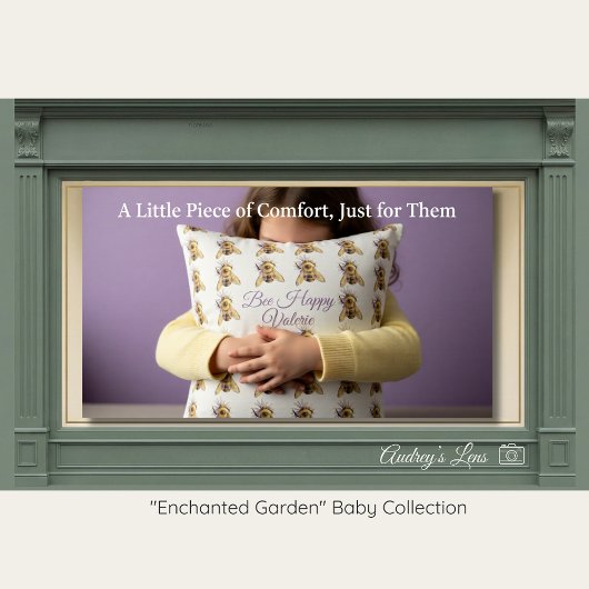 Bumblebee Nursery Pillow | Whimsical Garden クッション