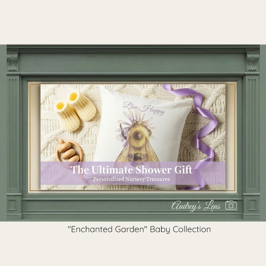 Bumblebee Nursery Pillow | Whimsical Garden クッション