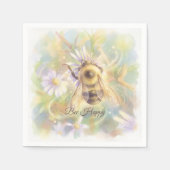 Bumblebee Nursery | Whimsical Garden スタンダードカクテルナプキン (正面)