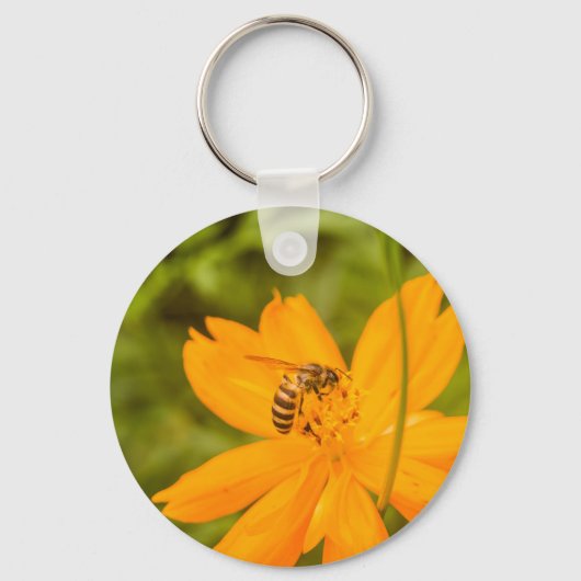 Bumblebee on a Sulfur Cosmos キーホルダー (裏面)