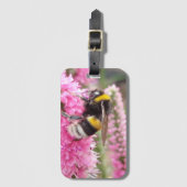 Bumblebee on Pink Flowers  ラゲッジタグ (正面縦)