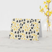 Bumblebee & Onyx Artisan Alphabet カード (黄色い花)