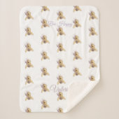 Bumblebee Sherpa Baby Blanket | Nature Gift シェルパブランケット (正面)