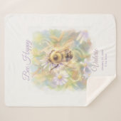 Bumblebee Sherpa Baby Blanket | Nature Gift シェルパブランケット (正面(横))