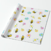 Bumblebee Yellow Black Bumble Bee Colorful ラッピングペーパー (アンロールド)