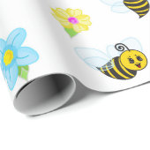Bumblebee Yellow Black Bumble Bee Colorful ラッピングペーパー (ロールコーナー)