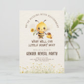 Bumblebees Honey Boy or Girl Gender Reveal Party 招待状 (スタンド正面)