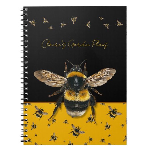 Bumblebees Personalized Gardening Journal ノートブック (正面)
