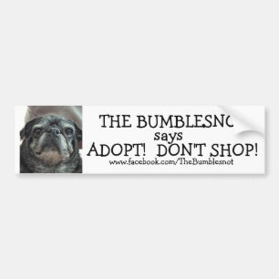 Bumblesnotのバンパーステッカー: 採用して下さい! 買物をしないで下さい! バンパーステッカー