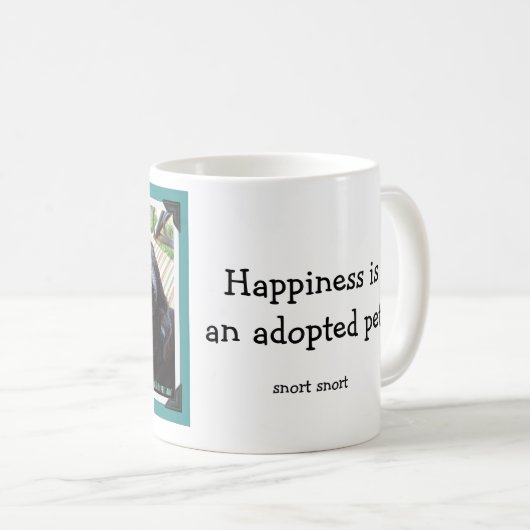 Bumblesnotのマグ: 幸福は採用されたペットです コーヒーマグカップ (正面右)