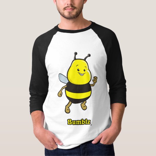 Bumblzの基本的な3/4の袖のRaglan Tシャツ (正面)