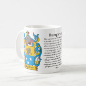 Bumgarner家族の紋章付き外衣 コーヒーマグカップ (正面左)