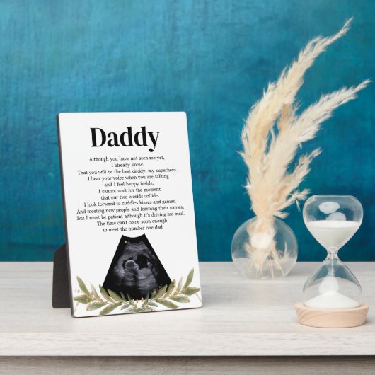 Bumpから期待パパへハートフェルト記念品 フォトプラーク (側面)