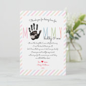 Bump Cute Ultrasound Baby Showerからのメッセージ サンキューカード (スタンド正面)