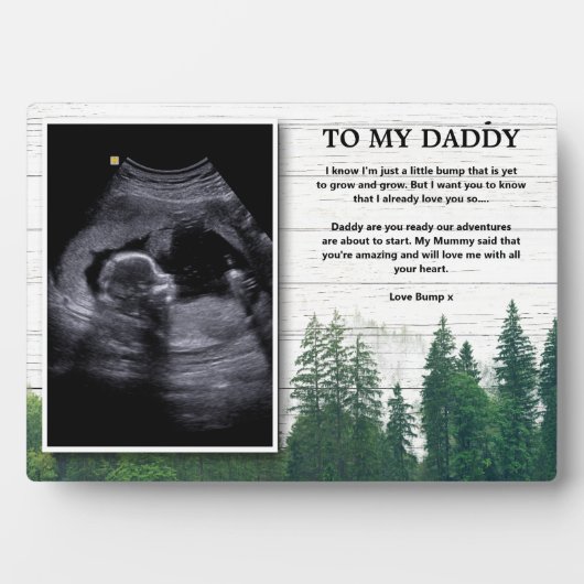 Bump Daddyからの超音波メッセージが残る フォトプラーク (正面)