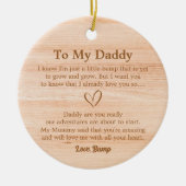 Bump Daddyから木製になる手紙 セラミックオーナメント (正面)