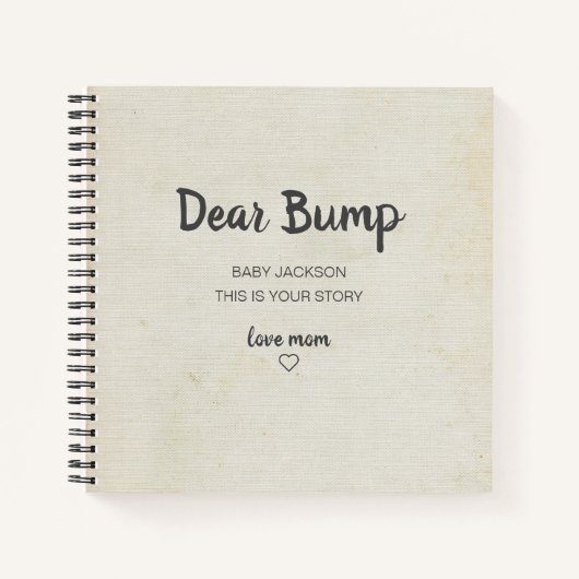 Bump Keepsake親愛 Pregnancy Journal ノートブック (正面)