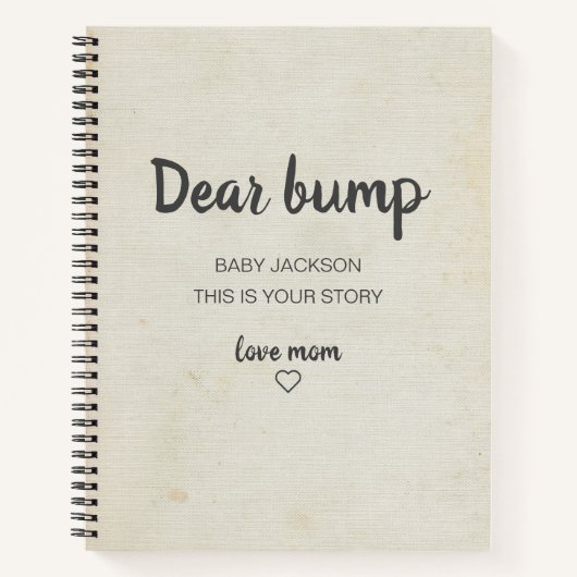 Bump Keepsake親愛 Pregnancy Journal ノートブック (正面)