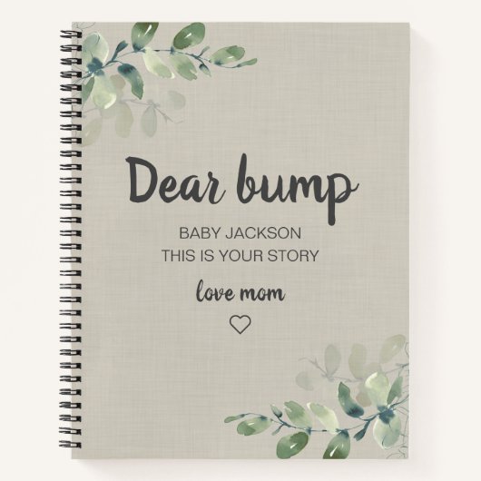 Bump Keepsake親愛 Pregnancy Journal ノートブック (正面)