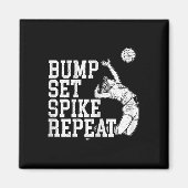 Bump Set Spike Repeat Volleyll Player Coach Gameda マグネット (正面)