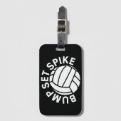 Bump set spike volleyball team ラゲッジタグ (正面縦)