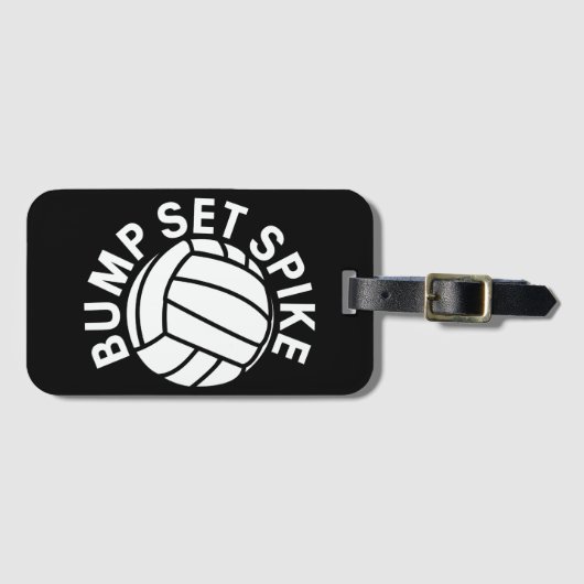 Bump set spike volleyball team ラゲッジタグ (正面横)