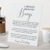 Bump Signベビーシャワーからのミニマルなメッセージ 台座サイン (インサイチュ)