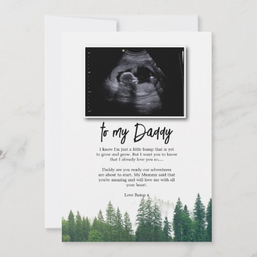 Bump to Daddy Faters Day Sonogramからのメッセージ 招待状 (正面)