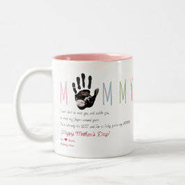 Bump Ultrasound 1st Mother's Dayからのメッセージ ツートーンマグカップ