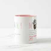 Bump Ultrasound 1st Mother's Dayからのメッセージ ツートーンマグカップ (中央)