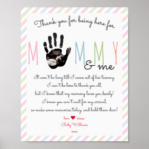 Bump Ultrasound Baby Showerサインからのメッセージ ポスター