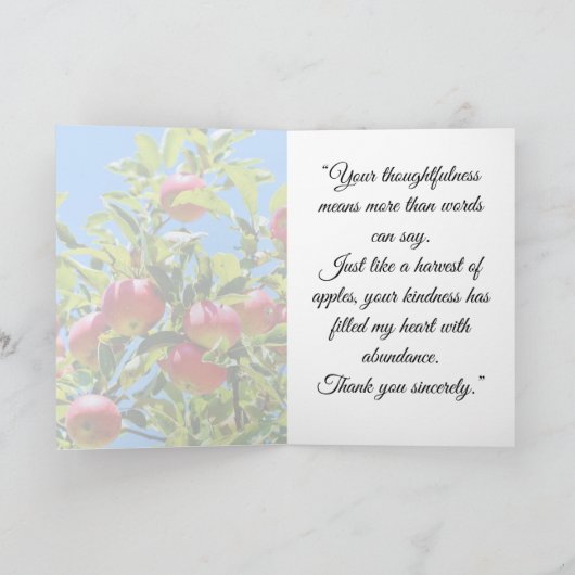 「Bumper Apple 感謝してい Harvest」 招待状 (内部)