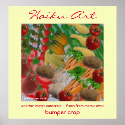 Bumper Crop Haiku Art Print ポスター (正面)